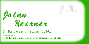 jolan meixner business card